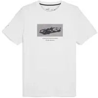 Puma BMW M MOTORSPORT NEW ESSENTIALS CAR CRAPHIC TEE Pánské triko, bílá, velikost