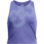 Under Armour MOTION BRANDED CROP TANK Dámské tílko, fialová, velikost L