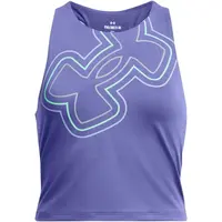 Under Armour MOTION BRANDED CROP TANK Dámské tílko, fialová, velikost L