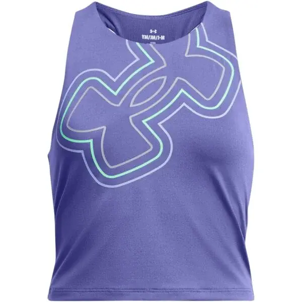Under Armour MOTION BRANDED CROP TANK Dámské tílko, fialová, velikost L