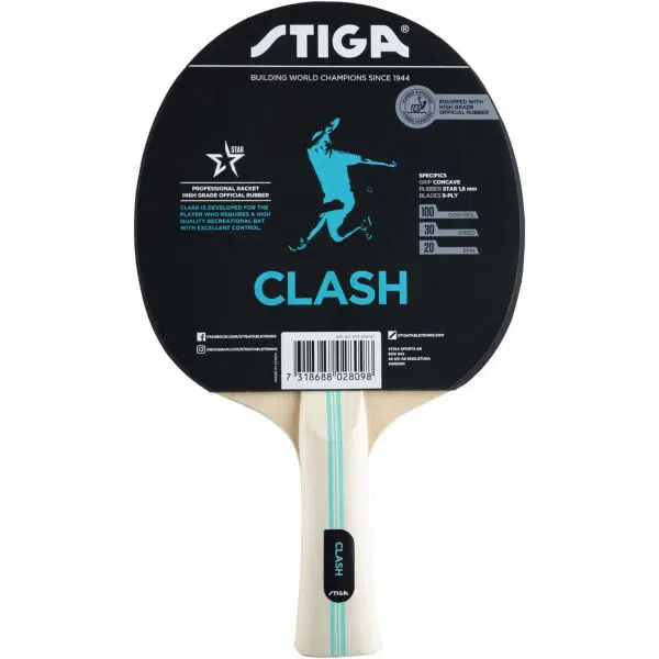 Stiga CLASH Ping pongová pálka, černá, velikost