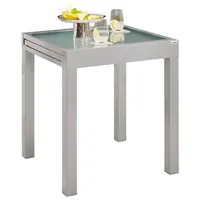 Ambia Garden ZAHRADNÍ STŮL, kov, sklo, 70-140/70/75 cm