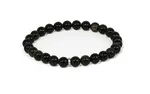 Agato Korálkový náramek z obsidiánu MINK142/20