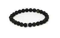 Agato Korálkový náramek z obsidiánu MINK142/20