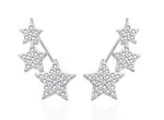Agato Podélné stříbrné náušnice Hvězdy AGT-E084VW