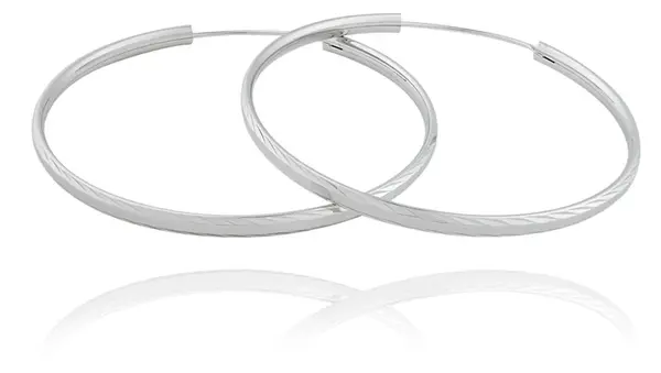 JVD Stříbrné náušnice kruhy SVLE0217XD500 3 cm