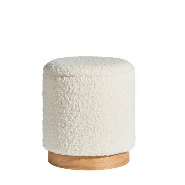 MID.YOU TABURET, textil, kompozitní dřevo, 38/42/38 cm