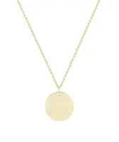 Troli Pozlátený oceľový náhrdelník s kruhovým príveskom