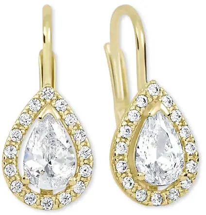 Soliter Náušnice zo žltého zlata s kryštálmi 239 001 00831