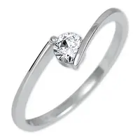 Soliter Zásnubný prsteň z bieleho zlata 226 001 00995 07 55 mm