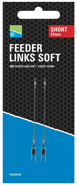Preston innovations záveska feeder links soft 3 ks - short 55 mm