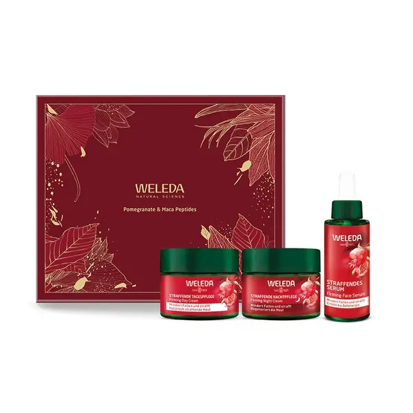 Weleda Firming Face Care Pomegranate & Maca Peptides dárkový set 3 ks
