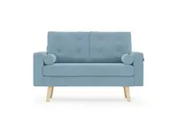 Světle modrá 2místná pohovka MANDI