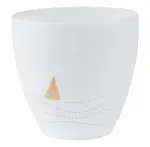 Biely porcelánový svietnik LIGHT BOAT
