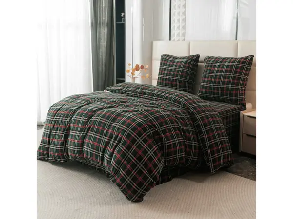 Mikroplyšové obliečky GLENMOORE zelené Rozmer obliečky: 70 x 90 cm | 140 x 200 cm