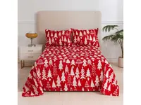 Prostěradlo a povlak na polštář CHRISTMAS TREES Rozměr: 2 ks 50 x 70 cm | 200 x 240 cm