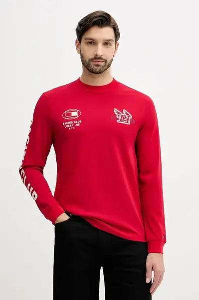 Bavlněné tričko s dlouhým rukávem Tommy Hilfiger