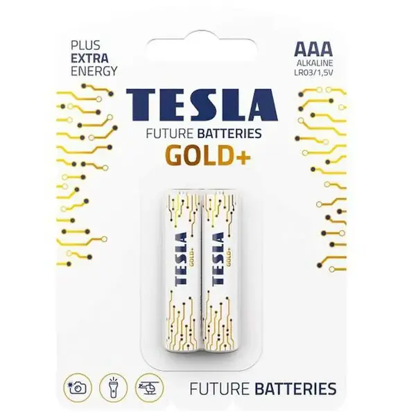 Baterie Tesla AAA LR03 Gold+ 2 ks