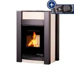 Kachle s výmenníkom AQUAFLAM VARIO KALMAR 11/5kW krémová, elektronická regulácia FLHSF34-058