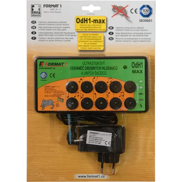 Agrofortel OdH1-MAX plašič na myši, odháňač na myši, plašič kún vrátane adaptéra