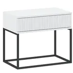 Noční stolek 1S nízký-60 bez rukojetí bílá