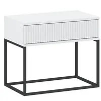 Noční stolek 1S nízký-60 bez rukojetí bílá