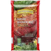 Barvený dekorační mulč červený 50l