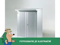 Dveřní set k dřevníku WoodStock 150, šedá metalíza BH37001