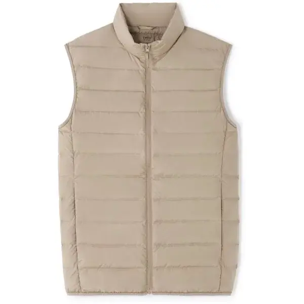 CELIO MULIGHTSL Pánská zimní vesta, béžová, velikost