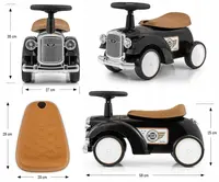 Jazdítko, odrážadlo retro Royce Milly Mally, black