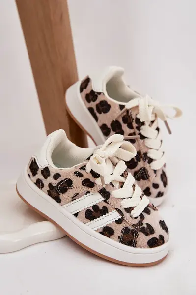 Boto Športové Topánky Sneakers Deti Leopard Béžové Amelle
