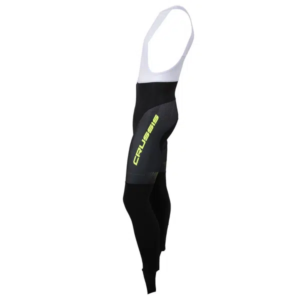 Pánské cyklistické kalhoty se šlemi Crussis CSW-053 černá-fluo žlutá S