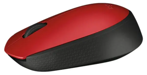 Logitech M171 /Bezdrátová/USB/Optická/1 000 DPI/ černá-červená