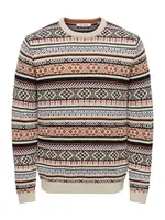 Only & Sons Sveter 'ONSJERRY'  striebornosivá