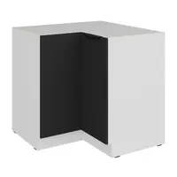 Spodní rohová skříňka Aria 90x90 DN 2F BB Barva korpusu: Bílá, Barva dvířek: BL - Black AFM