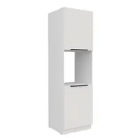 Vysoká skříňka pro vestavnou troubu Aria 60 DP-210 2F Barva korpusu: Bílá, Barva dvířek: WH - Crystal white AFM
