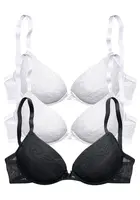 PETITE FLEUR Podprsenka  čierna / biela