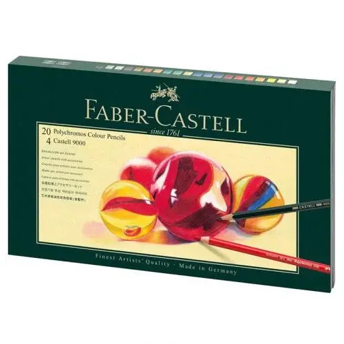 Pastelky Faber-Castell Polychromos - 20 farieb s príslušenstvom