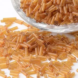 Transparent Glass Bugle Beads