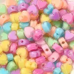 100Pcs Heart Acrylic Beads