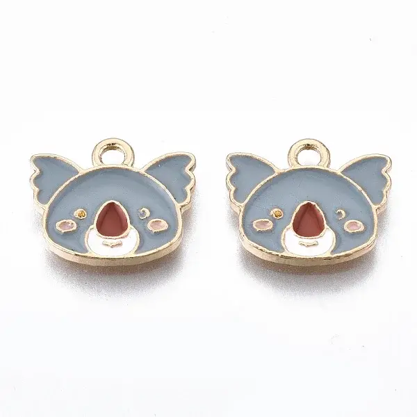 Light Gold Plated Alloy Enamel Charms