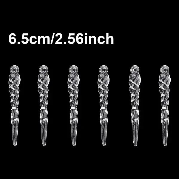 50Pcs Acrylic Artificial Ice Bar Pendant Decorations