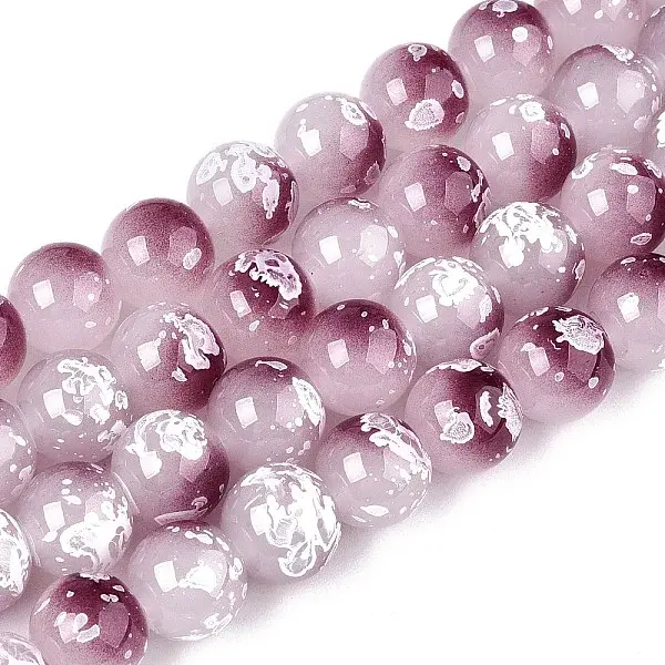 Baking Paint Glass Beads Strands