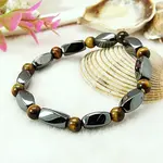 Round Natural Tiger Eye Stretch Bracelets