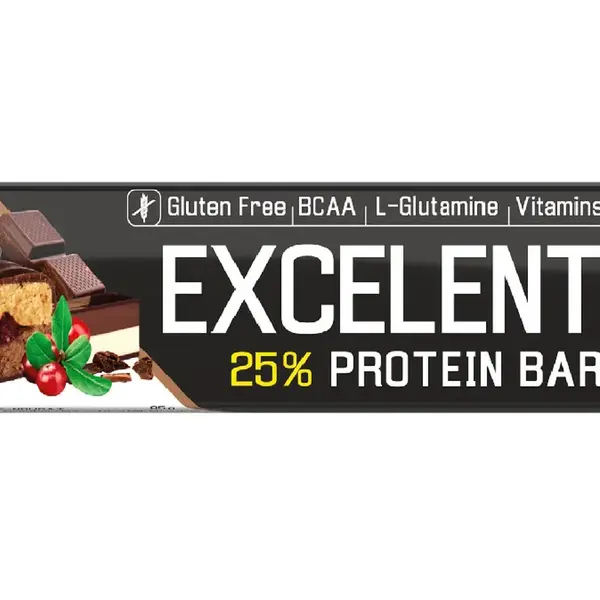 Nutrend Excelent Protein Bar Double čokoláda + nugát s brusinkami v mléčné čokoládě 85 g