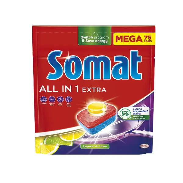 Somat Tablety do myčky All in 1 Extra Lemon & Lime 75 ks