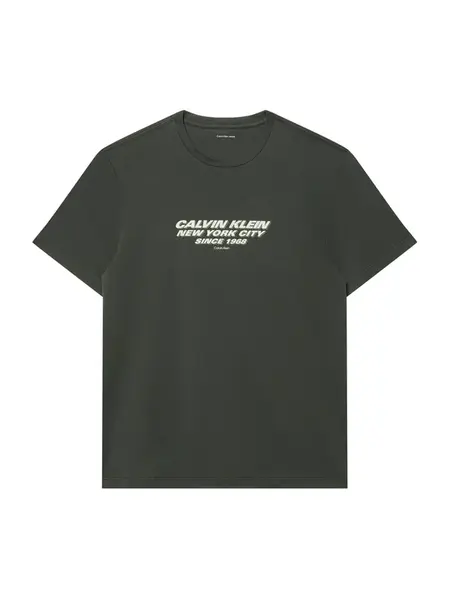 Calvin Klein Tričko  sivá / biela