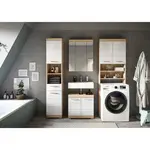 MID.YOU KOUPELNA Sonoma dub, vysoce lesklá bílá