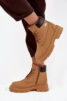 Boto Izolované dámske turistické čižmy so zipsom Camel Selinda