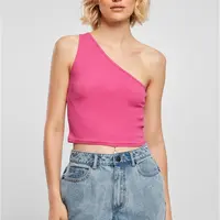 Women's cropped asymmetrical top light purple